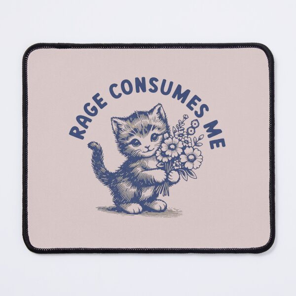 Item preview, Rage Consumes Me Shirt,Funny Sarcastic Kitten  designed and sold by Meryem Mamouni.