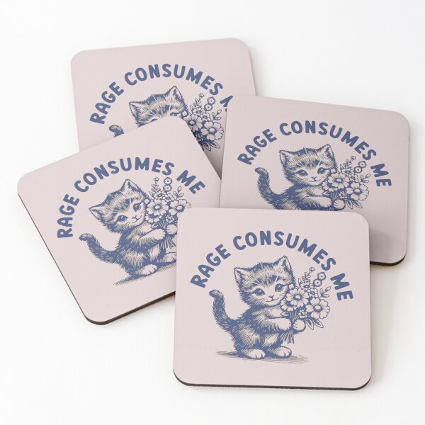 Item preview, Rage Consumes Me Shirt,Funny Sarcastic Kitten  designed and sold by Meryem Mamouni.