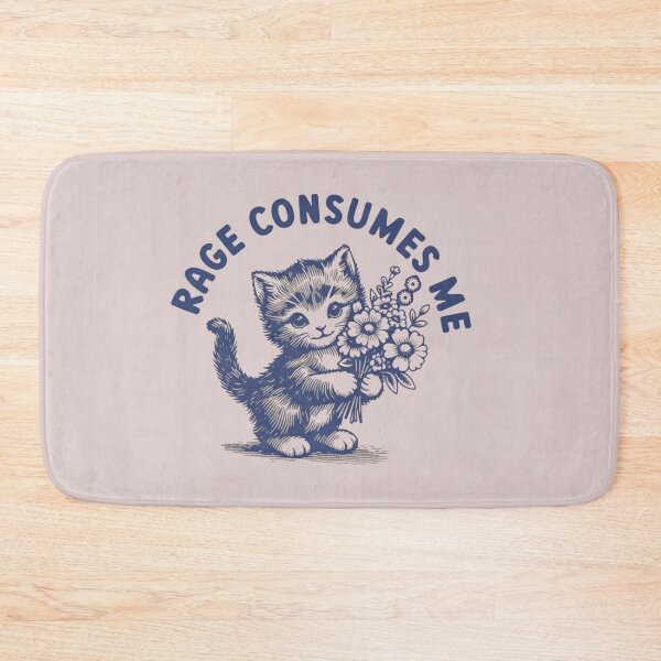 Item preview, Rage Consumes Me Shirt,Funny Sarcastic Kitten  designed and sold by Meryem Mamouni.