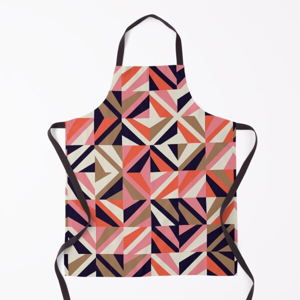 Item preview, Retro Pink Orange Black Tan Abstract Mod Geometric designed and sold by RetroMaggie.