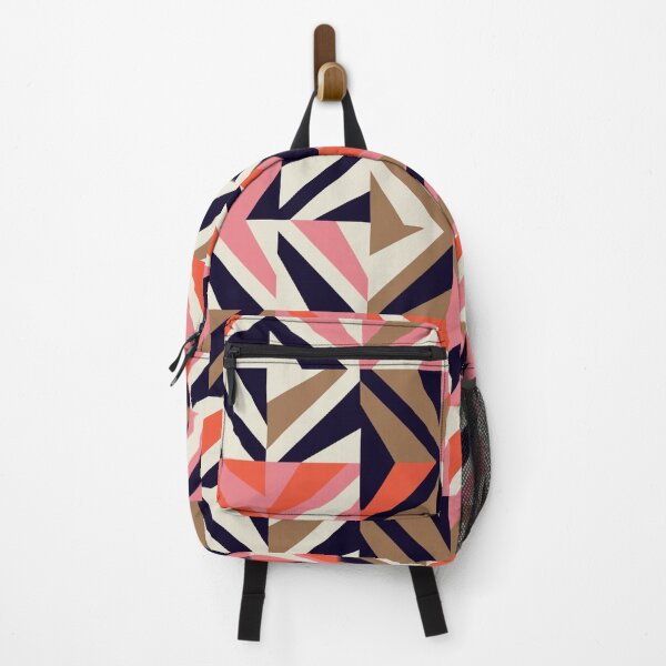 Item preview, Retro Pink Orange Black Tan Abstract Mod Geometric designed and sold by RetroMaggie.
