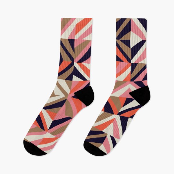 Item preview, Retro Pink Orange Black Tan Abstract Mod Geometric designed and sold by RetroMaggie.