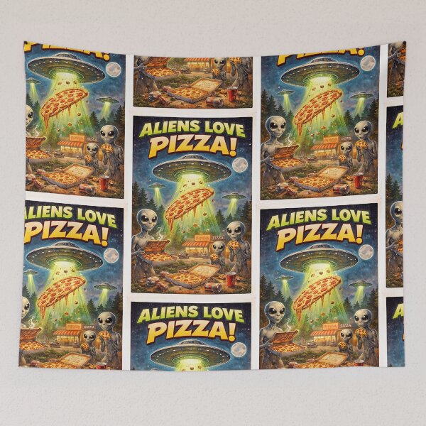 Item preview, Aleins LOVE PIZZA designed and sold by PIXEL POP DESIGNS - Beyond the Norm!.
