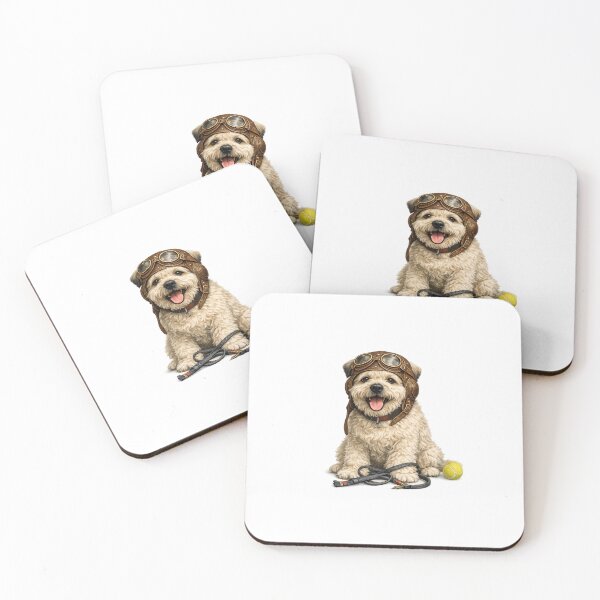 Item preview, Wheaten Terrier in Army Helmet — Cartoon Soldier Dog designed and sold by DogYouChose.