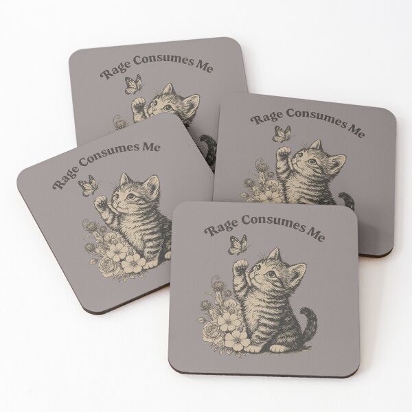 Item preview, Rage Consumes Me Shirt,Funny cute cat designed and sold by Meryem Mamouni.