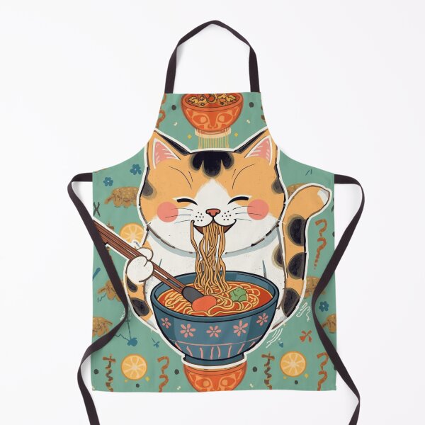 Item preview, Kawaii Cat Eating Ramen designed and sold by JosueShop101.