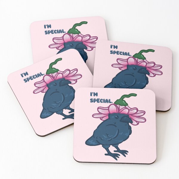 Item preview, I'm Special Raven Bird With Flower on Head designed and sold by Aloe and Monstera.