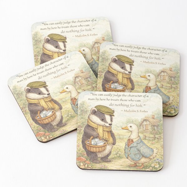 Item preview, Juzga a los personajes por su amabilidad – Arte de cuentos de Badger & Goose de estilo cottagecore designed and sold by Pickled Poppies .