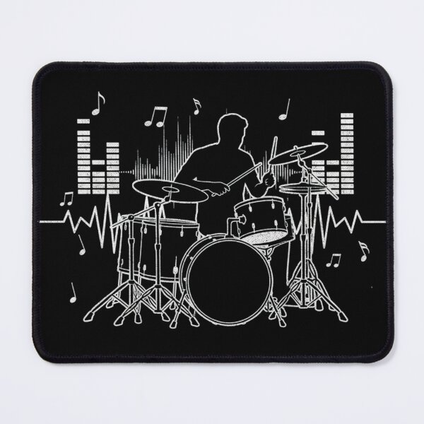 Item preview, Drummer Heartbeat Pulse - Musical Rhythm Drum Kit Silhouette designed and sold by Rhythm Thru Art .