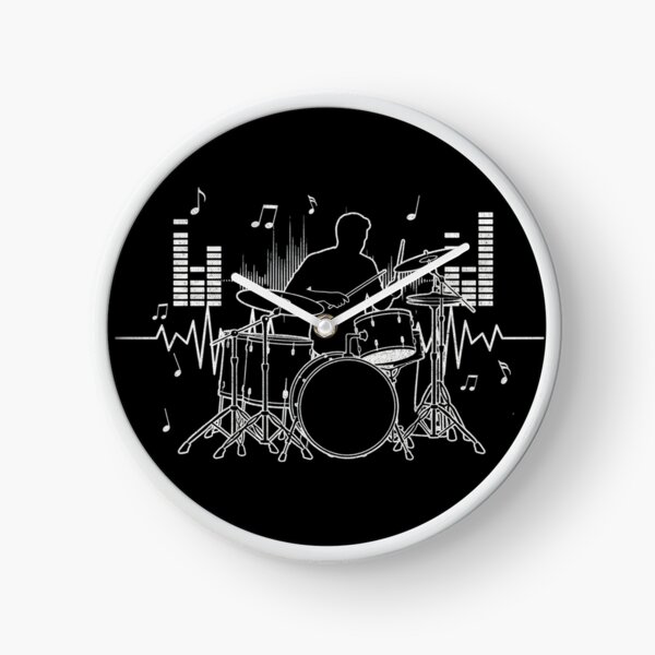 Item preview, Drummer Heartbeat Pulse - Musical Rhythm Drum Kit Silhouette designed and sold by Rhythm Thru Art .