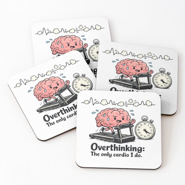 Item preview, Overthinking The Only Cardio I Do Funny Brain designed and sold by DigitalMomy.