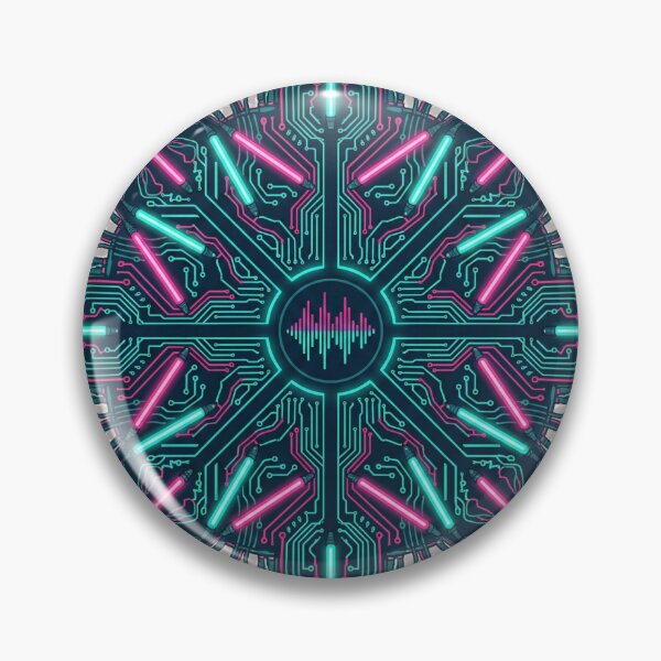Item preview, Neon Circuit Mandala – Techno Zen Symmetry designed and sold by RaveNamaste.