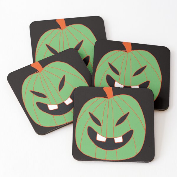 Item preview, Green Cute Pumpkin Face – Funny Halloween Illustration designed and sold by chicadelosrulos.