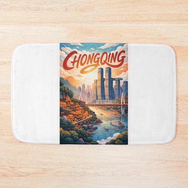 Item preview, Chongqing River Skyline – Hongyadong, Yangtze River & Jialing Confluence designed and sold by Aryabek.