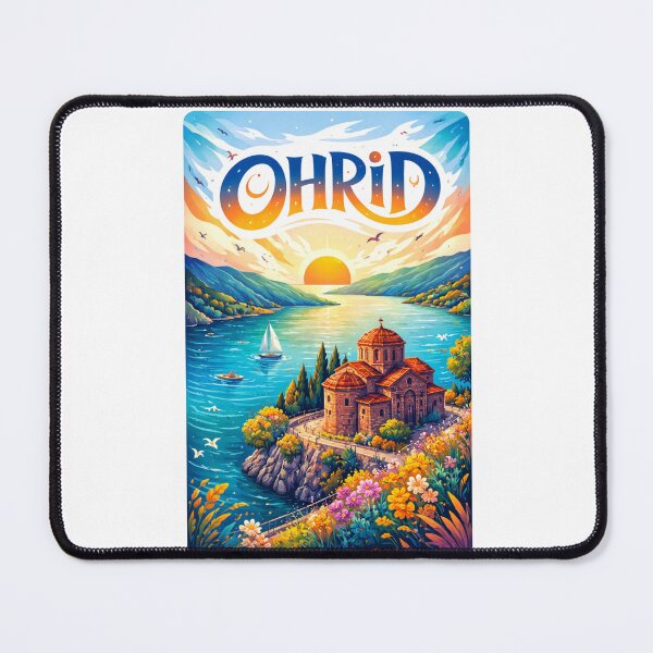 Item preview, Ohrid Lake Sunset – Church of St. John & Balkan Heritage designed and sold by Aryabek.