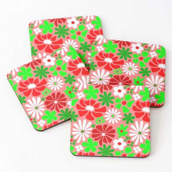 Item preview, vintage christmas groovy 1960s floral designed and sold by Gossip Rag.