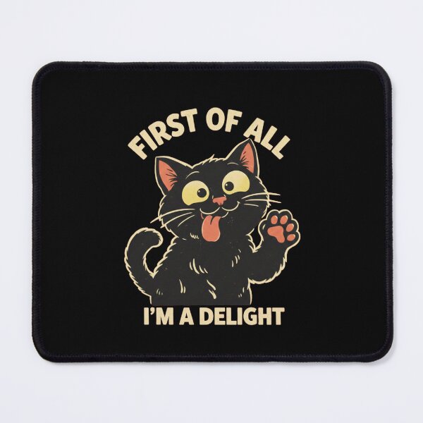 Item preview, First of All I'm a Delight Roaring Black Cat designed and sold by Meryem Mamouni.