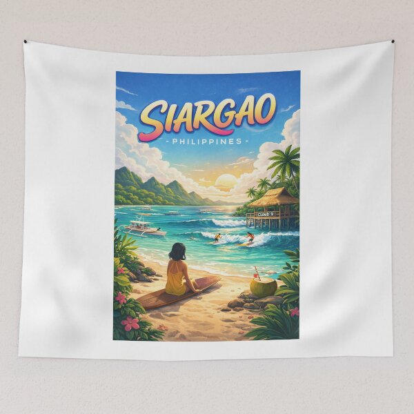 Item preview, Siargao Sunset Watch – Cloud 9 Surfers, Boats & Coconut Paradise designed and sold by Aryabek.