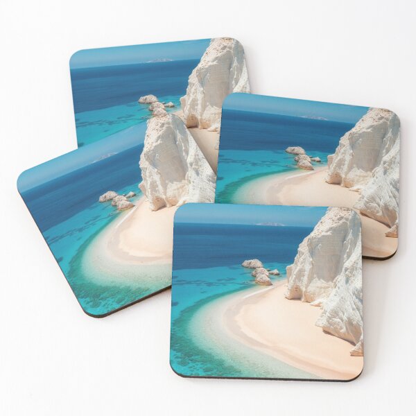 Item preview, Secluded Tropical Beach With White Limestone Cliffs designed and sold by Vida e Arte.