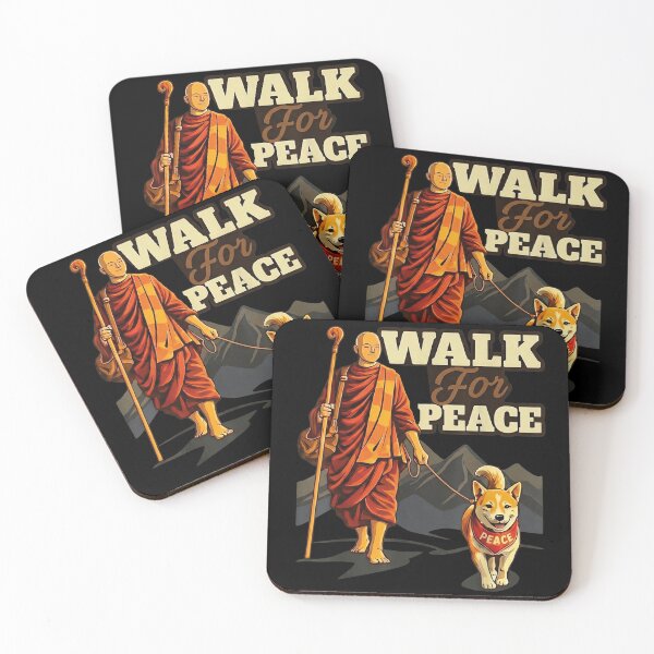 Item preview, Peace Walking Monks And Aloka Dog Walk For Peace designed and sold by ohmylore-arts.