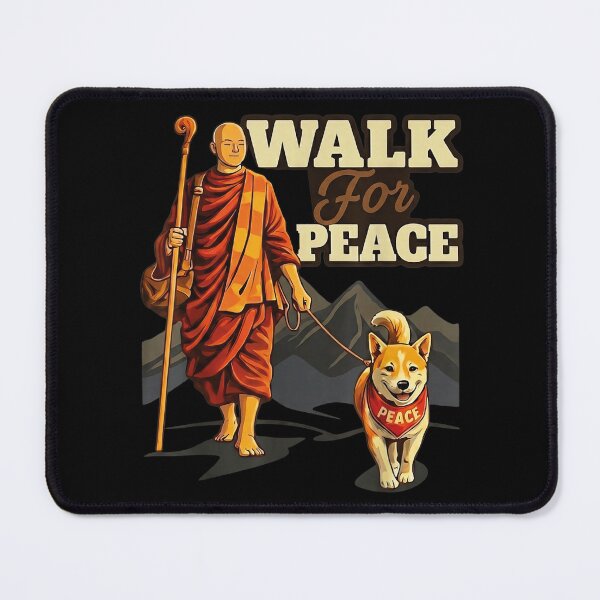 Item preview, Peace Walking Monks And Aloka Dog Walk For Peace designed and sold by ohmylore-arts.