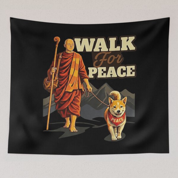 Item preview, Peace Walking Monks And Aloka Dog Walk For Peace designed and sold by ohmylore-arts.