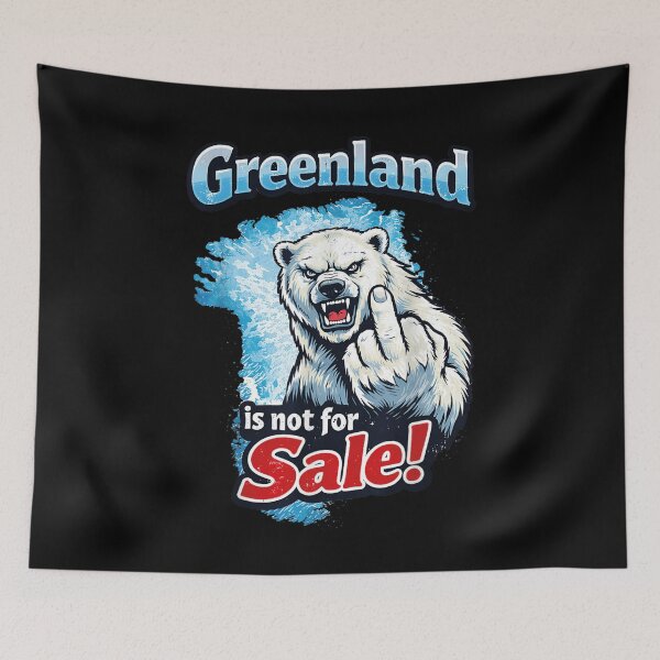 Item preview, I Stand with Greenland Flag Bear Greenlanders Supports Not for Sale designed and sold by ohmylore-arts.