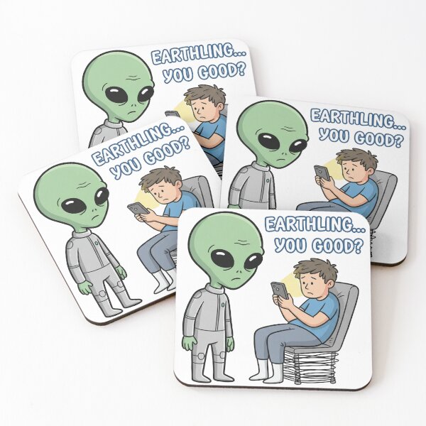 Item preview, Earthling… You Good? – Funny Alien Reaction Cartoon designed and sold by The-Jerk-Store.