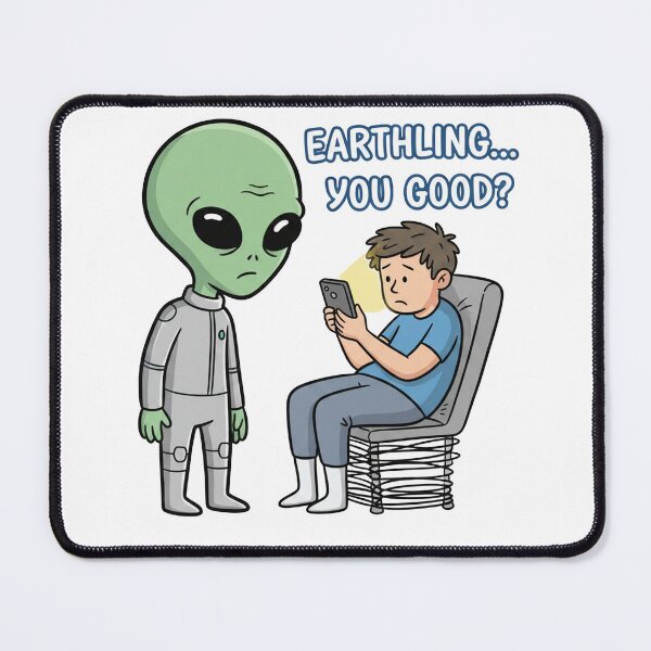 Item preview, Earthling… You Good? – Funny Alien Reaction Cartoon designed and sold by The-Jerk-Store.
