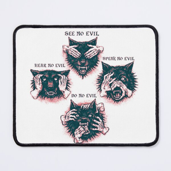 Item preview, See speak hear no evil Wolves designed and sold by FrgttnNinjaInk.