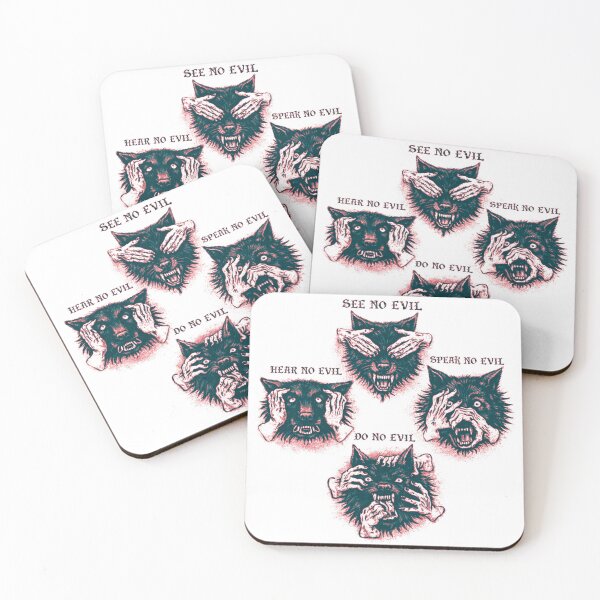 Item preview, See speak hear no evil Wolves designed and sold by FrgttnNinjaInk.