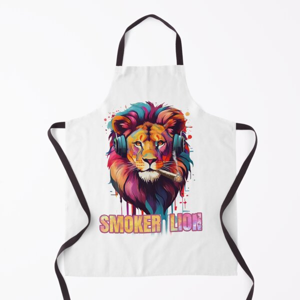 Item preview, Colorful Street Art Lion with Headphones designed and sold by MKBgdesign.