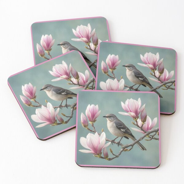 Item preview, Mockingbird on a Flowering Magnolia Branch designed and sold by Tridentulus.