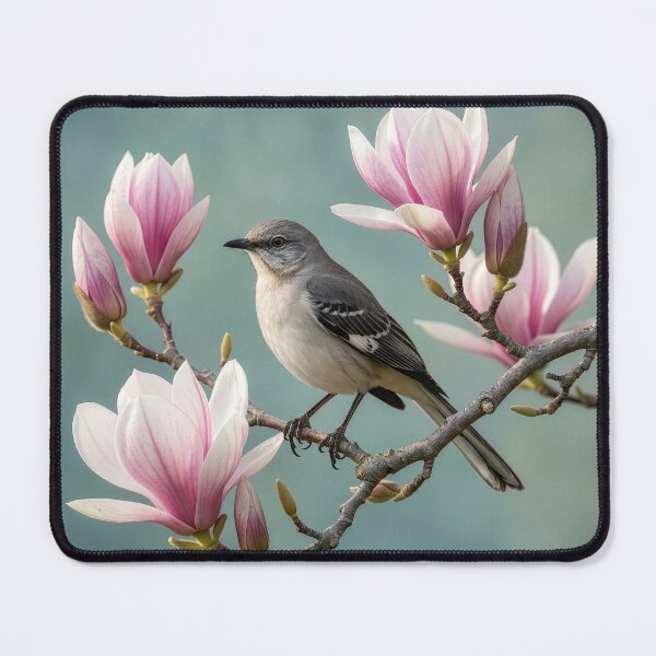 Item preview, Mockingbird on a Flowering Magnolia Branch designed and sold by Tridentulus.
