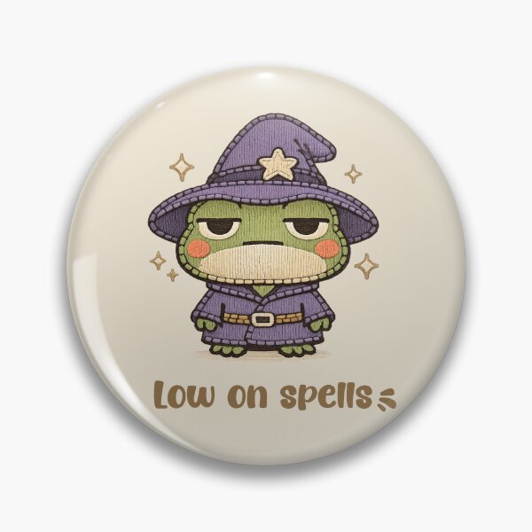 Item preview,  Low On Spells Wizard Frog with Staff Tee, Embroidered Medieval Frog Shirt, designed and sold by BlobyDesigne.