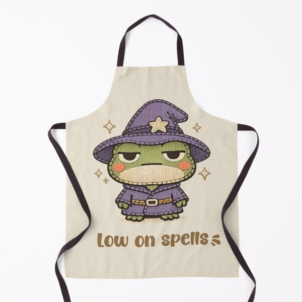 Item preview,  Low On Spells Wizard Frog with Staff Tee, Embroidered Medieval Frog Shirt, designed and sold by BlobyDesigne.
