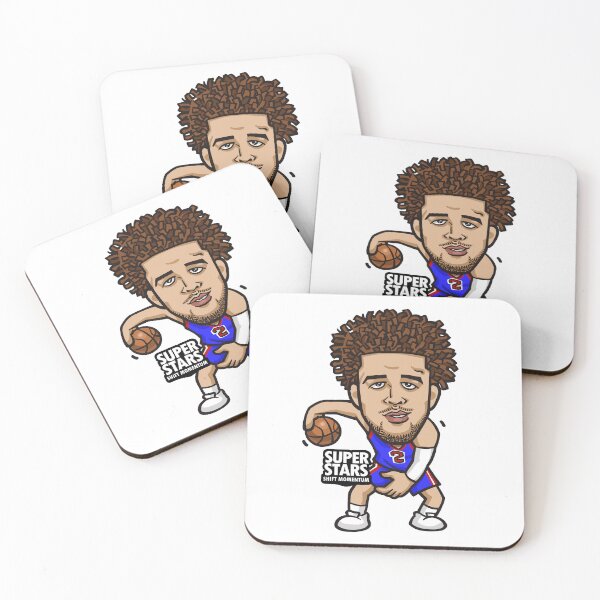 Item preview,  Cunningham  Super Stars  Cute Cartoon Basketball Art designed and sold by PJDRAW.
