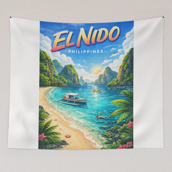 Item preview, El Nido Sunset Serenity – Miniloc Island, Matinloc Shrine & Coral Reefs designed and sold by Places On Earth.