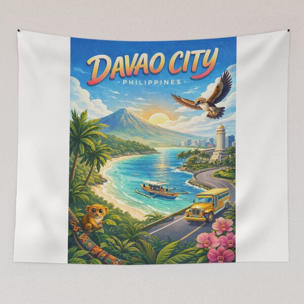 Item preview, Davao City Coastal Charm – Mt. Apo, Samal Island & Cultural Landmarks designed and sold by Places On Earth.