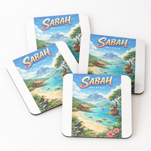 Item preview, Sabah Borneo Wonders – Mount Kinabalu, Sipadan Island & Orangutan Sanctuaries designed and sold by Places On Earth.