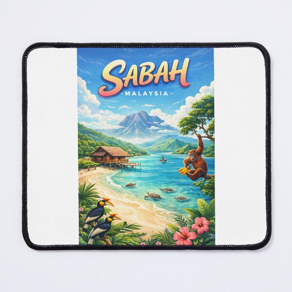 Item preview, Sabah Borneo Wonders – Mount Kinabalu, Sipadan Island & Orangutan Sanctuaries designed and sold by Places On Earth.