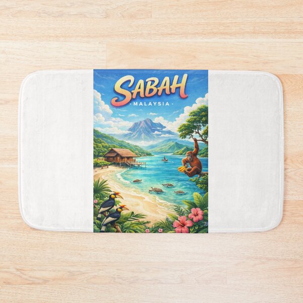 Item preview, Sabah Borneo Wonders – Mount Kinabalu, Sipadan Island & Orangutan Sanctuaries designed and sold by Places On Earth.