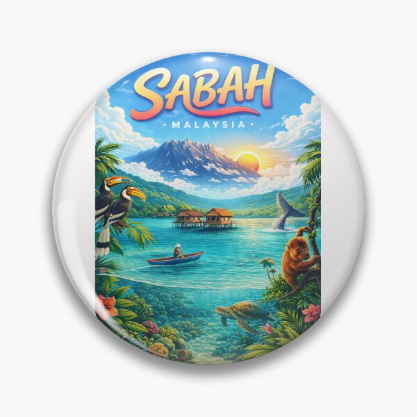 Item preview, Sabah Coastal Splendor – Mount Kinabalu, Coral Reefs & Borneo Wildlife designed and sold by Places On Earth.