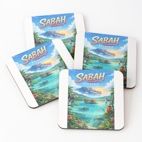 Item preview, Sabah Coastal Splendor – Mount Kinabalu, Coral Reefs & Borneo Wildlife designed and sold by Places On Earth.