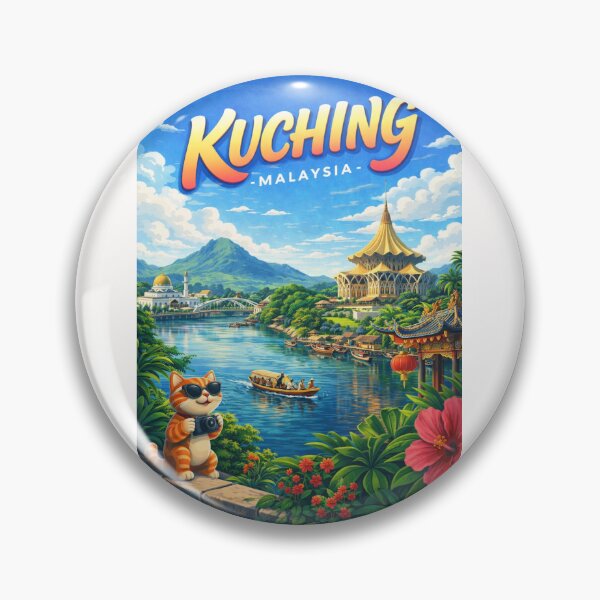 Item preview, Kuching Riverside Magic – Sarawak River, Chinatown & Golden Mosque Glow designed and sold by Places On Earth.