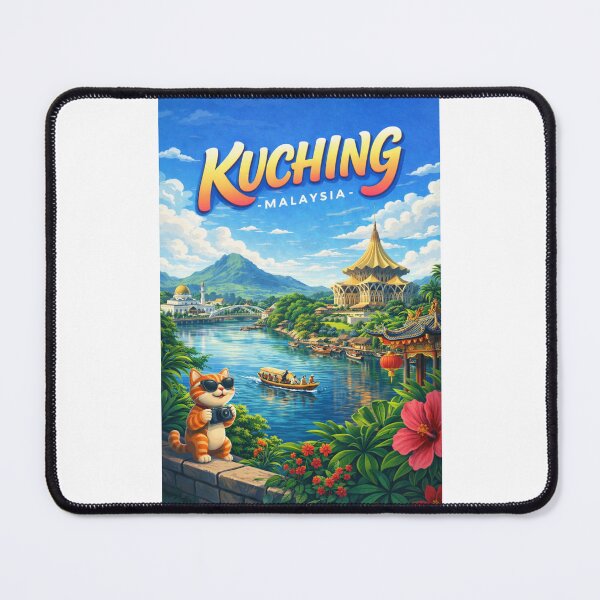 Item preview, Kuching Riverside Magic – Sarawak River, Chinatown & Golden Mosque Glow designed and sold by Places On Earth.