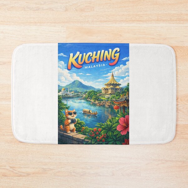 Item preview, Kuching Riverside Magic – Sarawak River, Chinatown & Golden Mosque Glow designed and sold by Places On Earth.