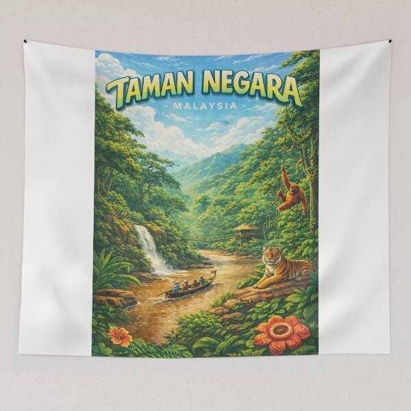 Item preview, Taman Negara Jungle Majesty – Pahang Rainforest, Tigers & Orangutans designed and sold by Places On Earth.