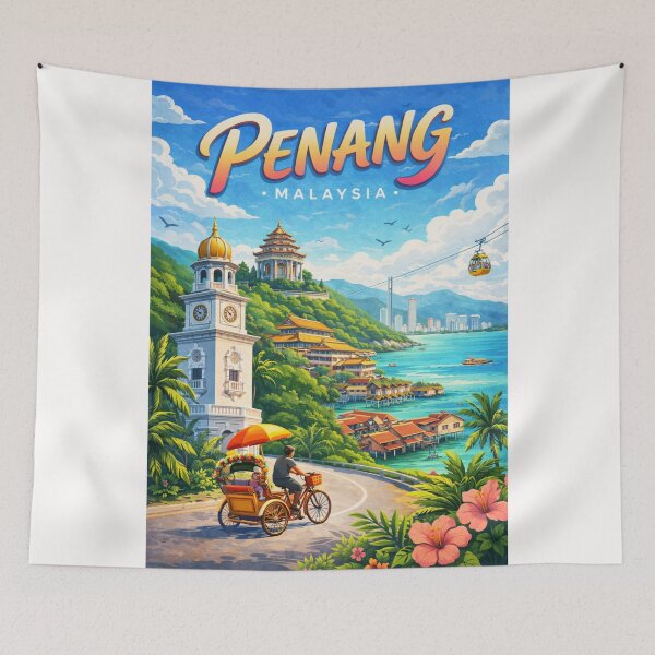 Item preview, Penang Heritage Vista – George Town, Kek Lok Si Temple & Cheong Fatt Tze designed and sold by Places On Earth.