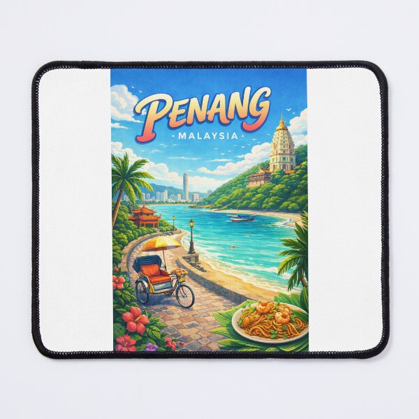 Item preview, Penang Seaside Charm – Gurney Drive, Kek Lok Si & George Town Skyline designed and sold by Places On Earth.